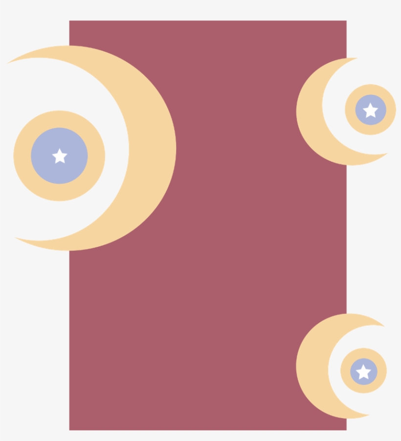 Red Yellow White Blue Rectangle Circles Stars Moon - Circle, transparent png download