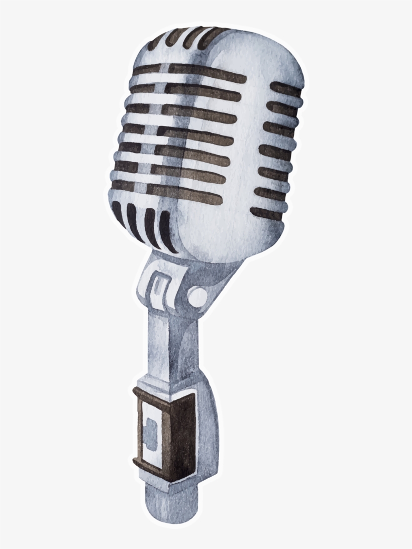 Retro Microphone - New - Stock Illustration, transparent png download