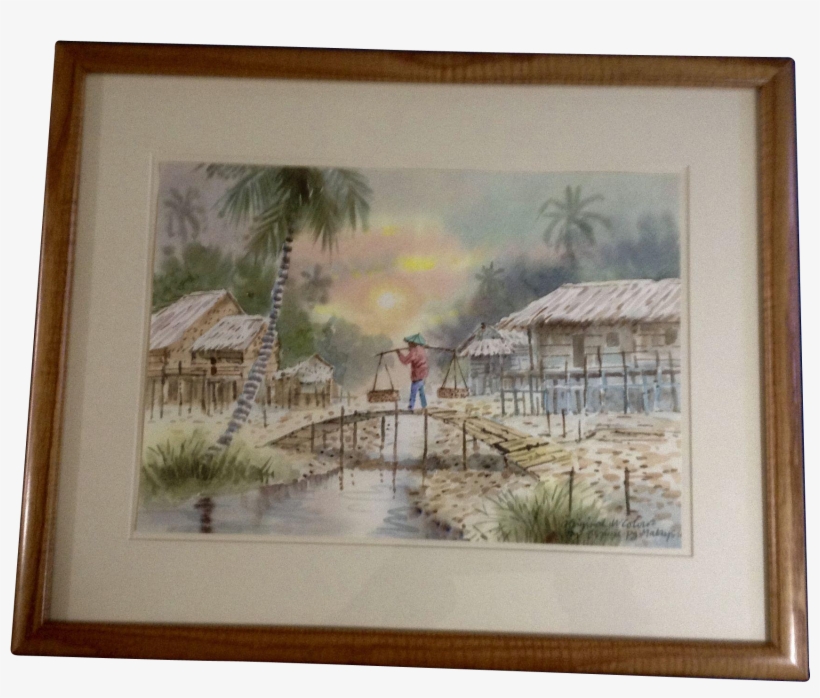 O Sinue, Watercolor Painting, Penang Malaysian Country - Watercolor Painting, transparent png download