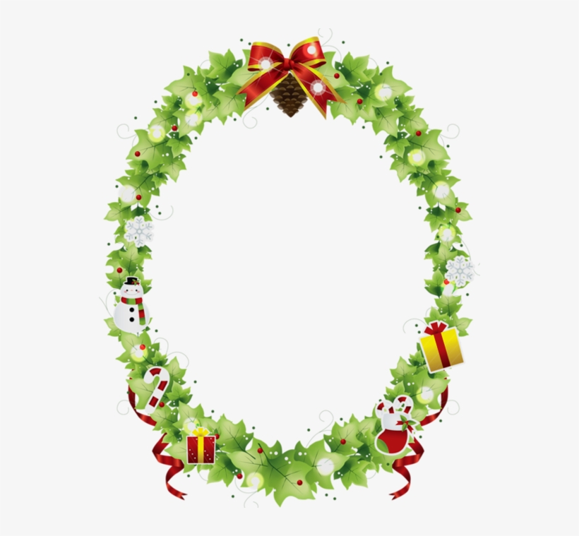 Oval Christmas Frame, transparent png download