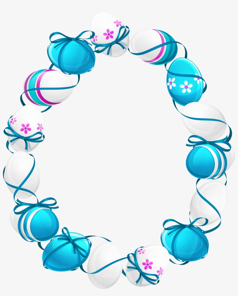 Fröhliche Ostern - Ei-kranz/bänder Karte, transparent png download