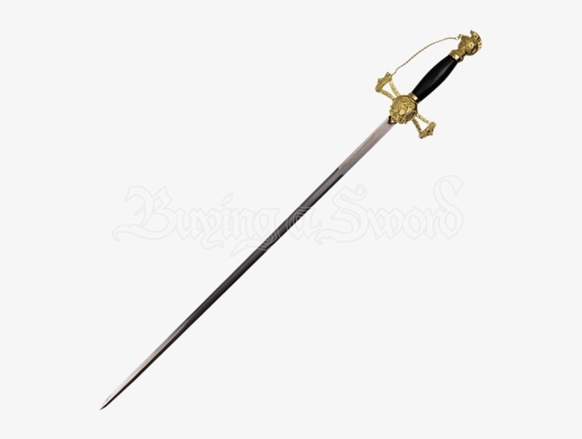 Saint John Gold And Black Crusader Small Sword - Lancelot Sword, transparent png download
