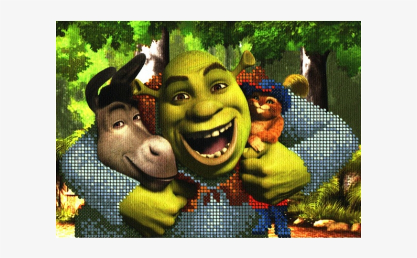 Kit De Bordado, Punto De Cruz, Esquema Para El Bordado - Shrek, transparent png download