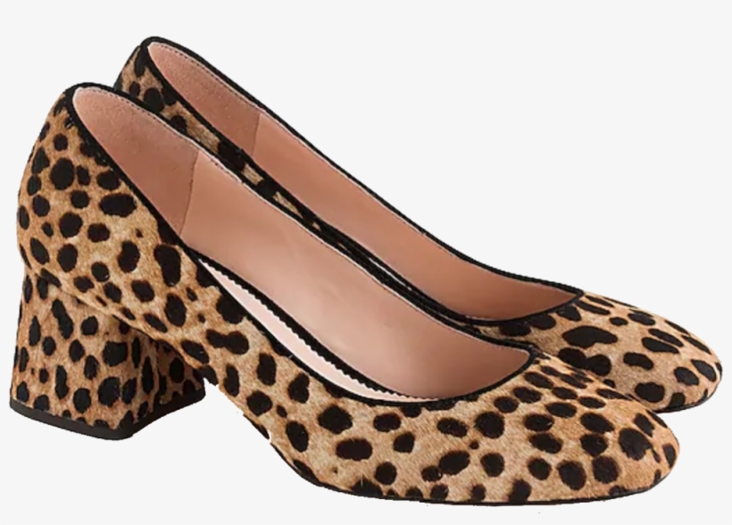 leopard pumps block heel