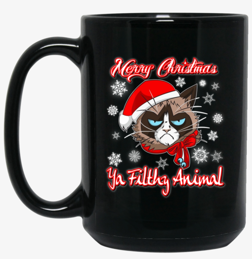 Christmas Gift Idea Funny Mug Grumpy Cat - Mug, transparent png download