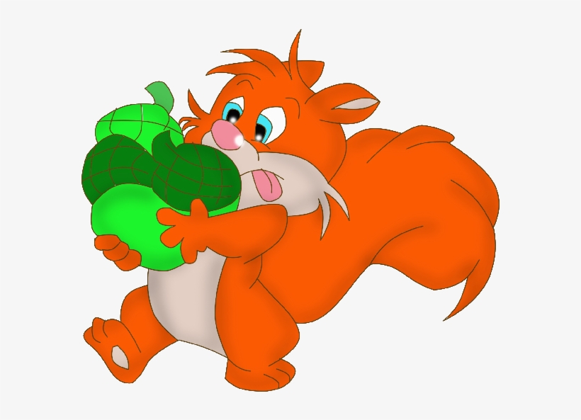 Christmas Squirrel Clipart - Red Squirrels Cartoon, transparent png download