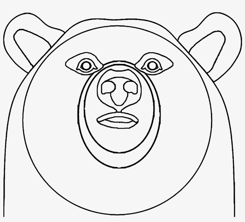 Right Click Here And 'save Image As ' To Download Bear - Blank Face Cut Out, transparent png download