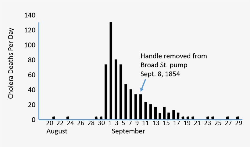With Knowledge Of The Incubation Period For The Disease, - John Snow Cholera Epidemic Curve, transparent png download