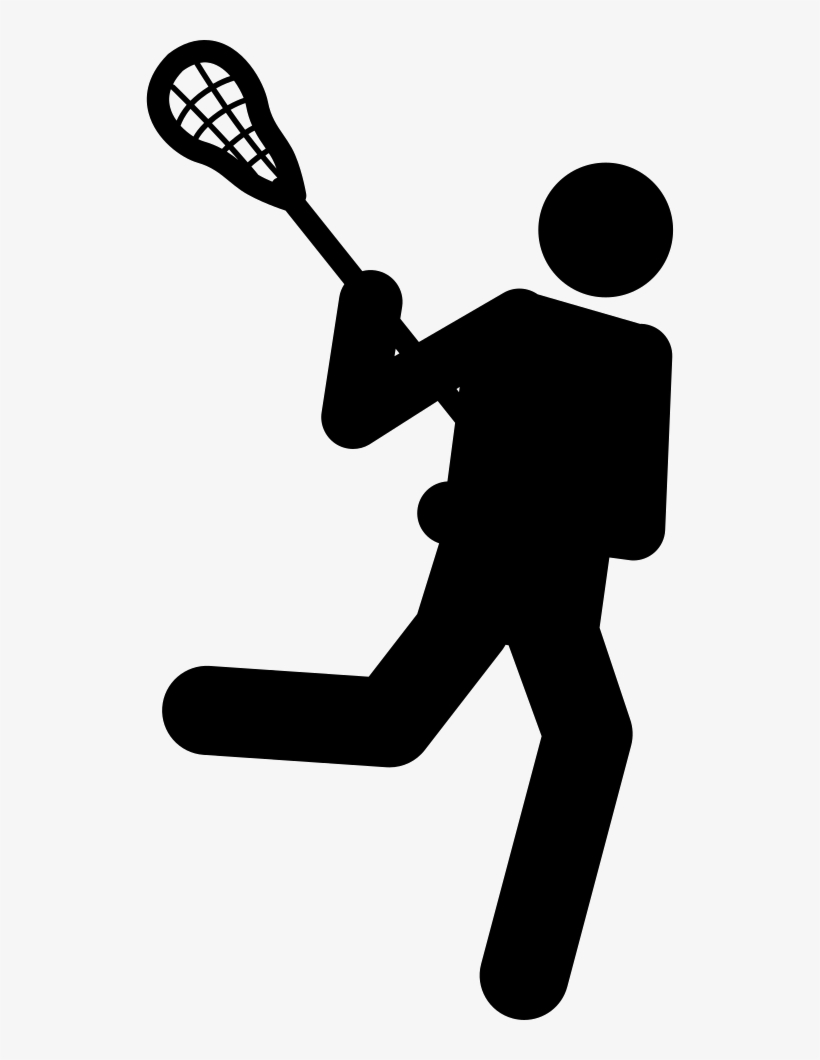 Lacrosse Silhouette Of A Person With A Racquet Comments - Silueta De Lacrosse Png, transparent png download