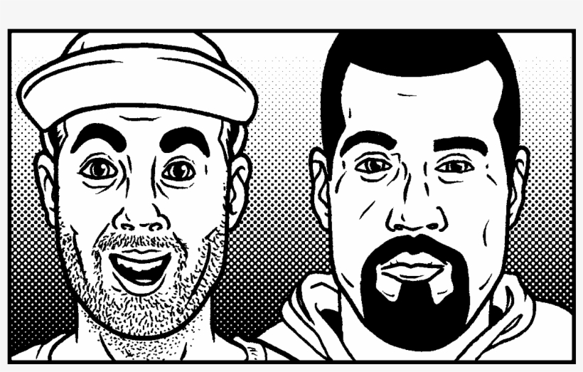 Eric Koston = Kanye West - Cartoon, transparent png download