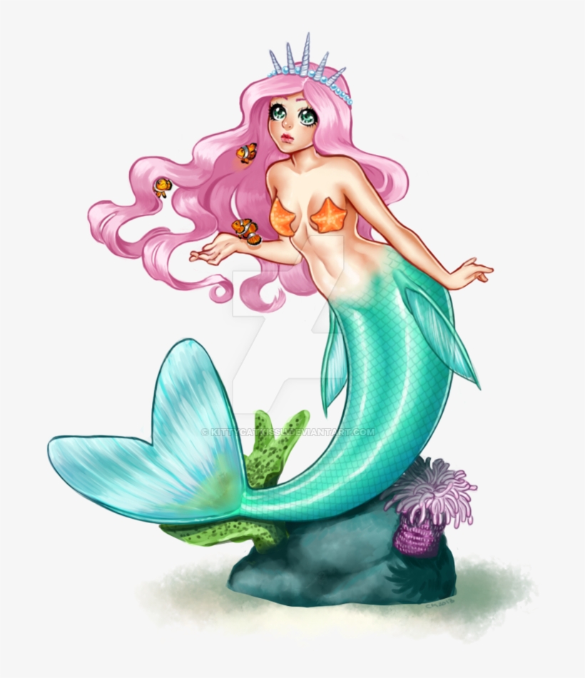 Kawaii Pastel Mermaid By Kittycatkissu On Deviantart - Pastel Kawaii Mermaid, transparent png download