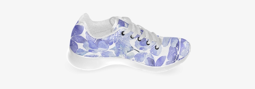 Watercolor Flower Pattern Men's Running Shoes - Watercolor Painting, transparent png download