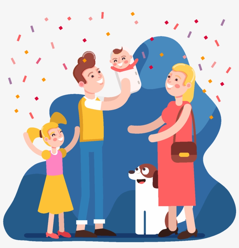 Cartoon Festive Birth Element - Cartoon, transparent png download