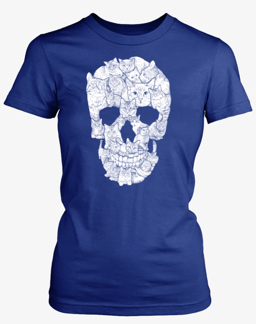 Sketchy Cat Skull T Shirt, transparent png download