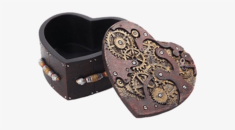Steampunk Heart Box - Steampunk Jewelry Box, transparent png download