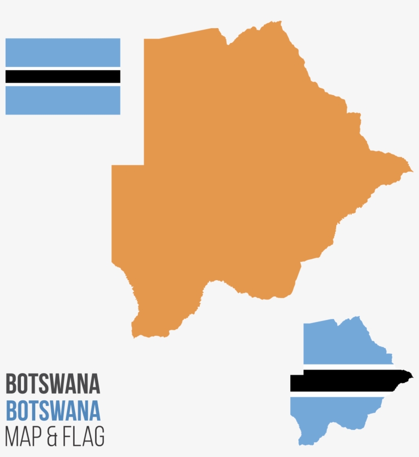 Botswana Scalable Vector Graphics Silhouette - Botswana Map Vector, transparent png download