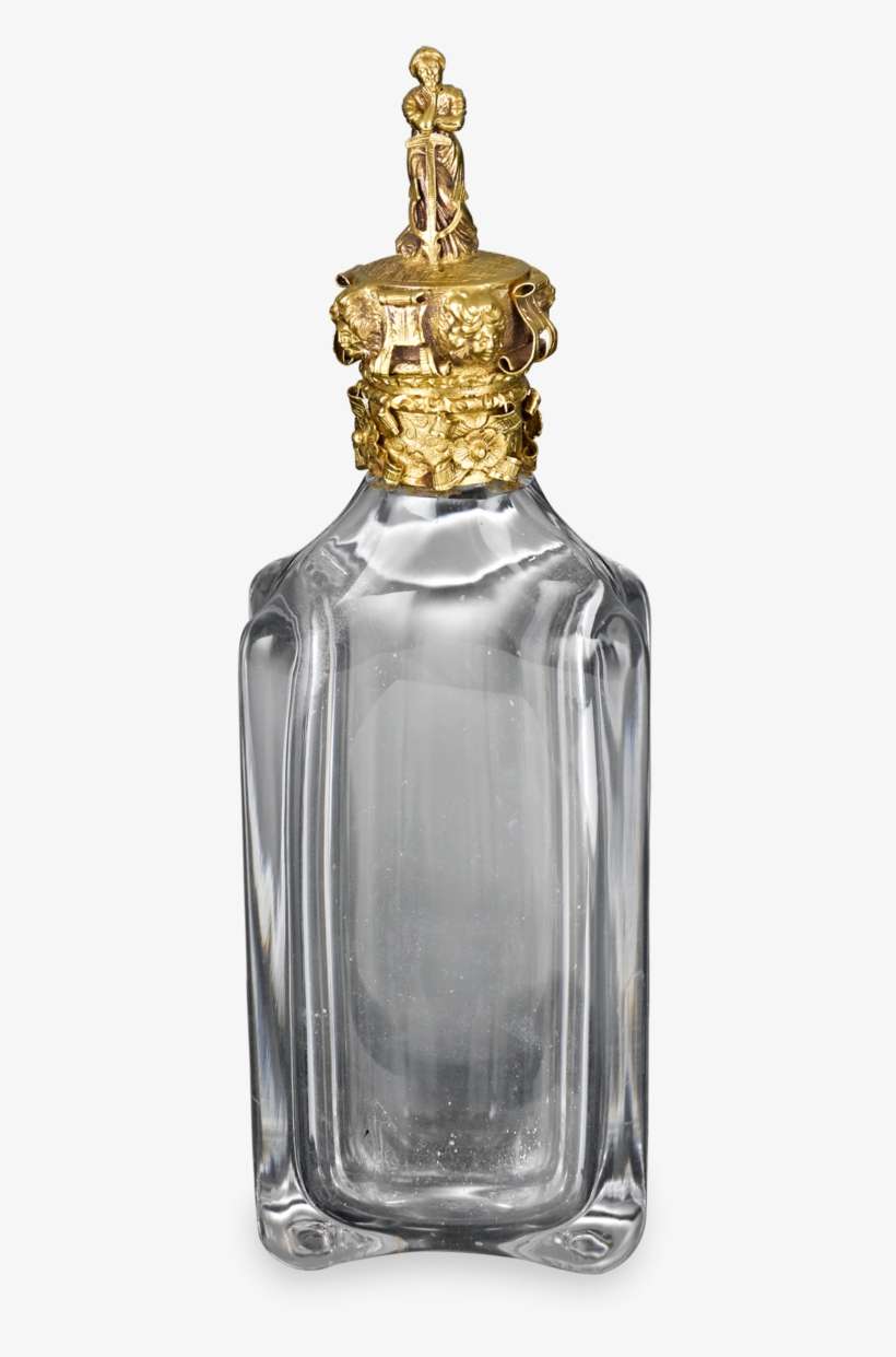 French Rock Crystal Perfume Bottle By Fossin And Son - Bottle, transparent png download