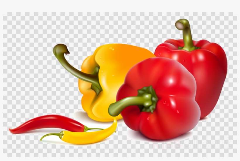 Red Vegetables Clipart Bell Pepper Chili Pepper Red - Bell Pepper, transparent png download