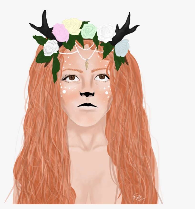 Fawn Girl By Kingparkz - Fawn Flower Crown, transparent png download