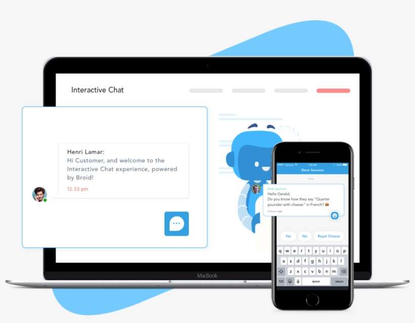 Broid Live Chat For Interactive Conversations - Mobile Device, transparent png download