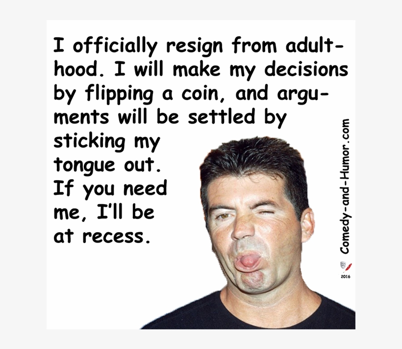 Simon Cowell Sticking His Tongue Out - 6 Tile Coaster, transparent png download