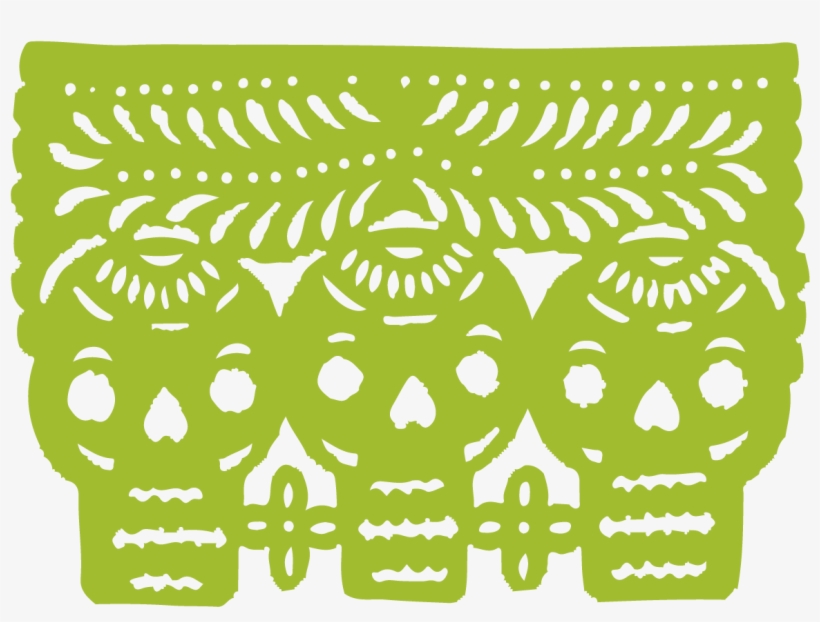 Calavera Papel - Papel Picado, transparent png download