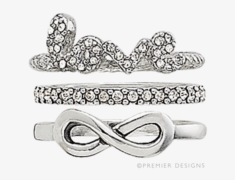 White Satin Wedding Show - Bn Infinite Love Ring Set By Premier Designs, transparent png download