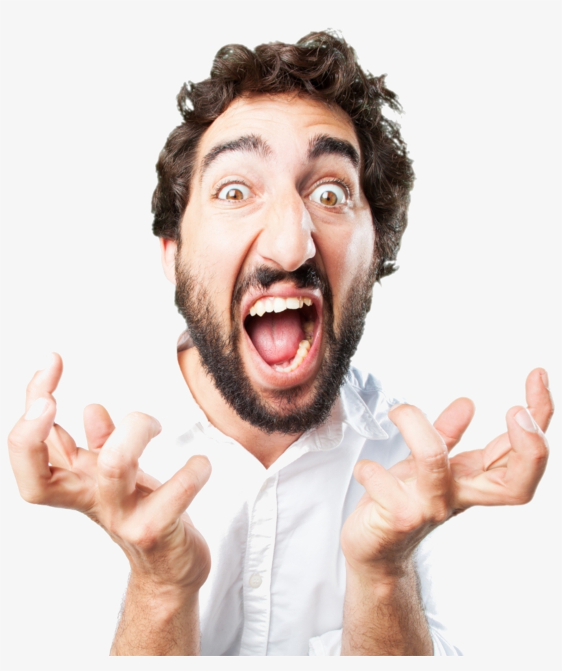 If 2 Million People, Trying To Get Your Parking Space - Man Angry Pose, transparent png download