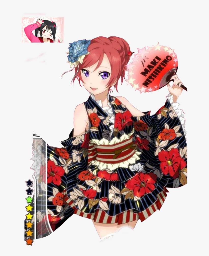 Maki Render By Nishikino Nico By Yukooshima48 - Love Live Maki Kimono, transparent png download