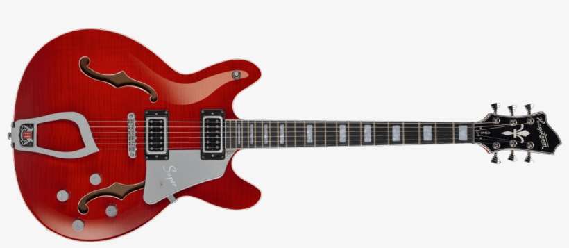 Hagstrom Super Viking Wild Cherry Transparent Front - Epiphone Inspired By 1966 Century, transparent png download