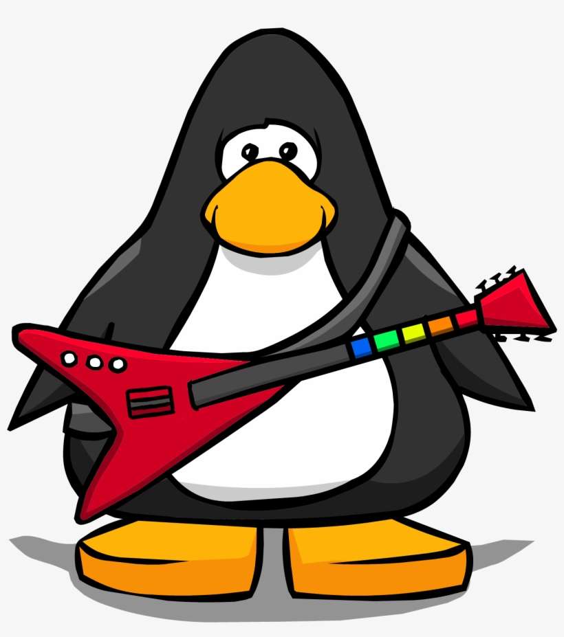 Penguin Hero Guitar - Club Penguin, transparent png download