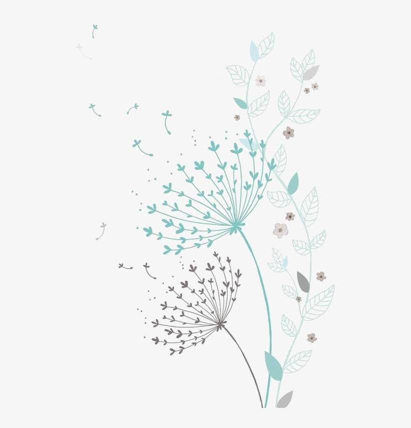 Colored Dandelion Png Hd - Motif, transparent png download