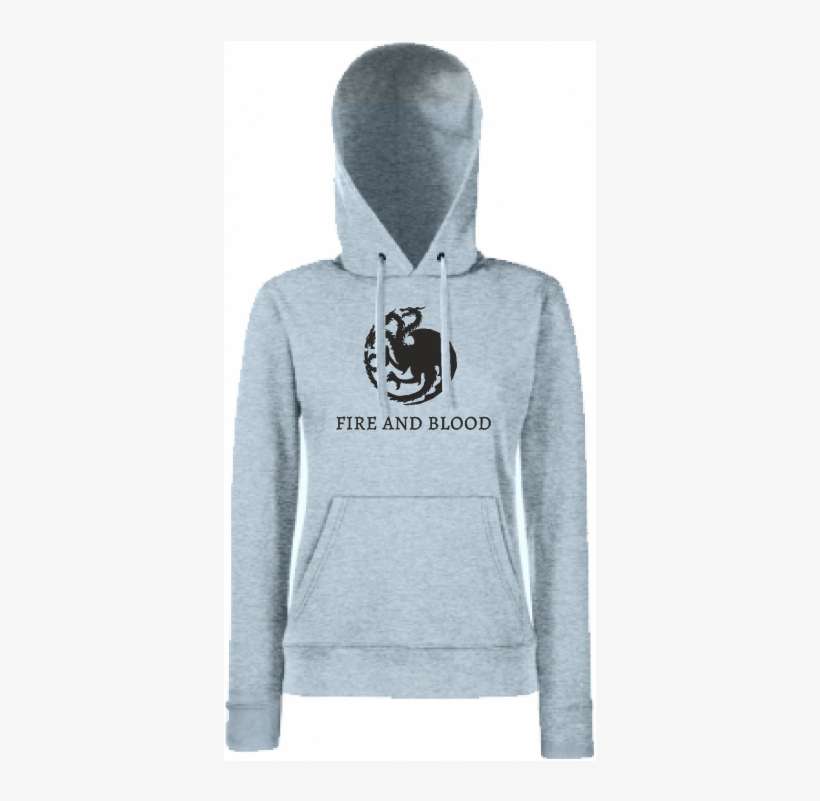 Hanorac De Dama House Targaryen Fire And Blood - Original Schwarzmarkt Women's Hoodie Model The Popeye, transparent png download