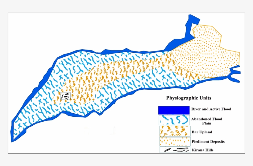 Physiographic Units Of Chaj Doab Of Which Study Area - Sketch, transparent png download