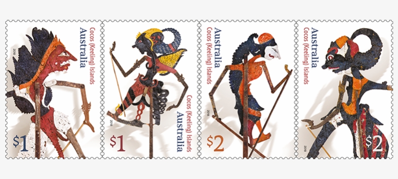 Set Of Cocos Islands Shadow Puppets Stamps - Cocos Keeling Islands History, transparent png download