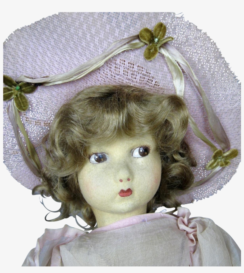 Vintage Lenci Felt Boudoir Doll - Doll, transparent png download