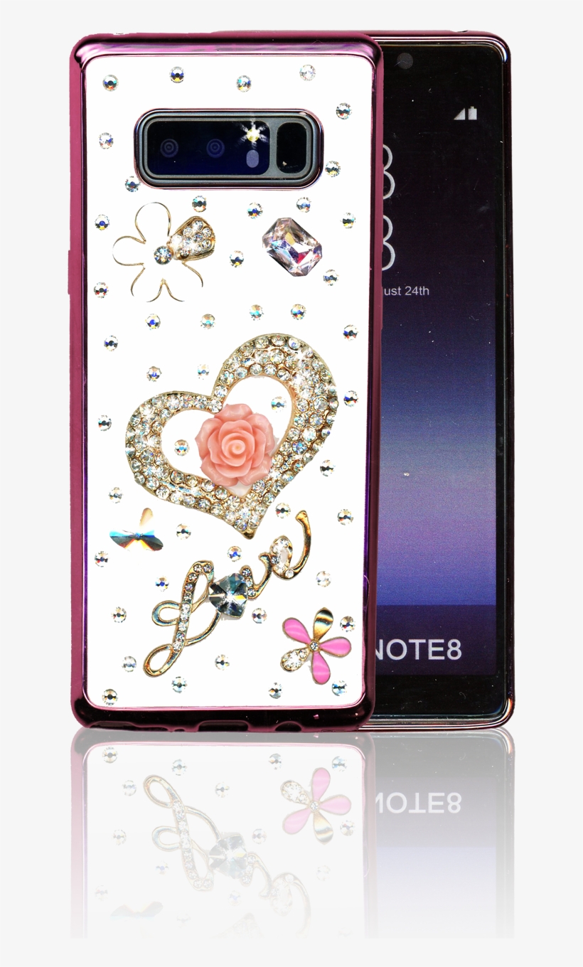 Samsung Galaxy Note 8 Mm Bling 3d Heart - Iphone, transparent png download