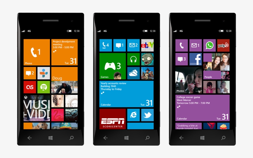 The Other Big Change Is That When The Size Of The Tiles - Microsoft Mobile Windows 8, transparent png download