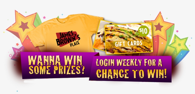 Everytime You Login, You Will Be Enter For A Chance - James Brown's Place, transparent png download