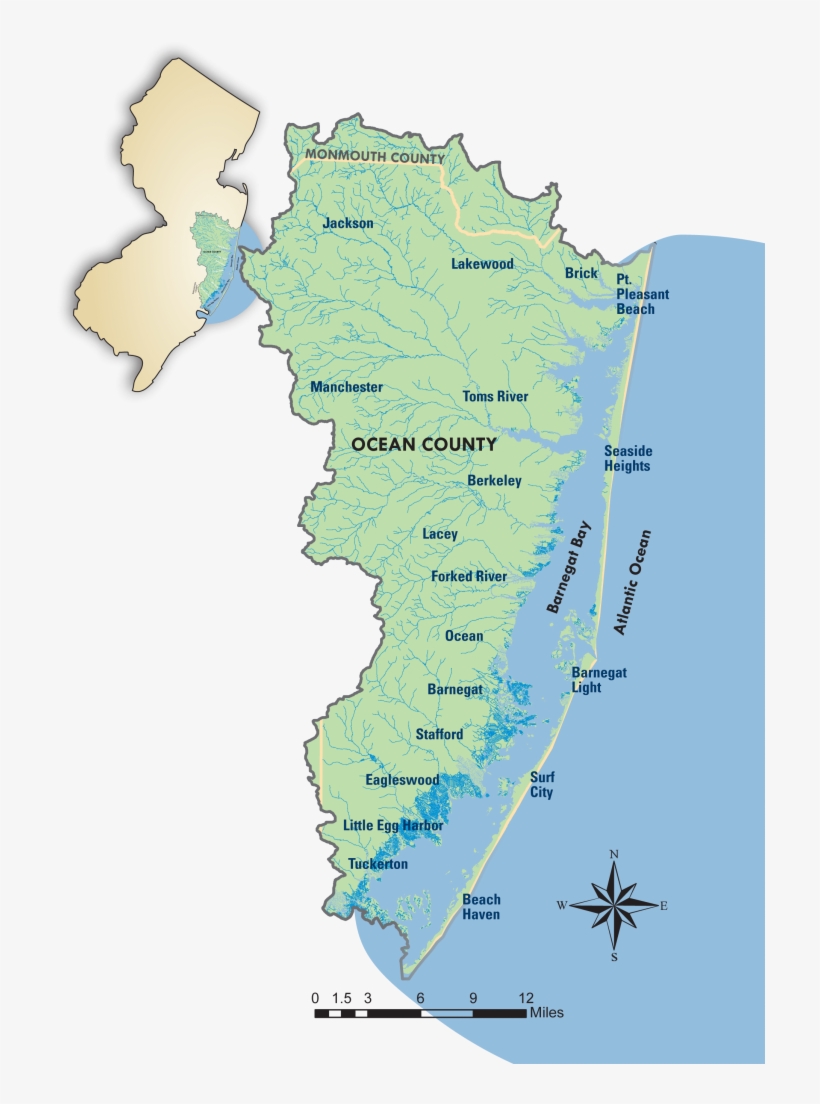 Jackson Is Part Of The Barnegat Bay Watershed - Atlas, transparent png download