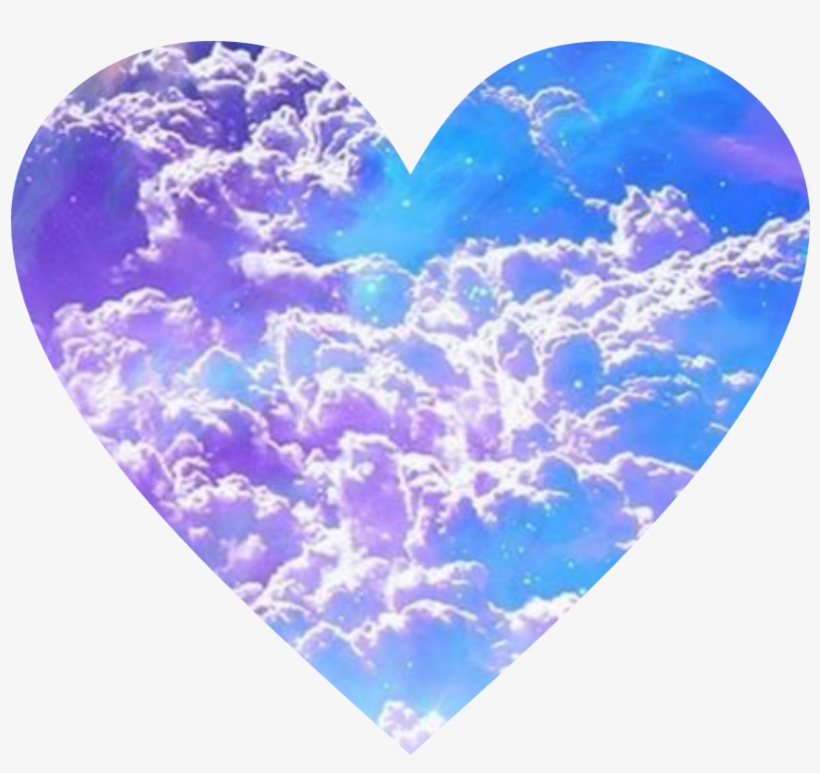 Love Magic Magical Cloud Pink Purple Fairy - Blue And Purple Love Heart, transparent png download