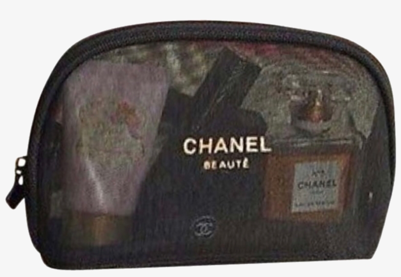 Black Chanel Makeup Bag Polyvore Moodboard Filler Chanel - Black Moodboard Filler, transparent png download