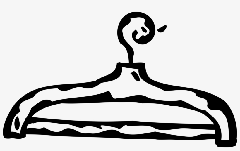 Vector Illustration Of Clothes Hanger Or Coat Hanger - Illustration, transparent png download