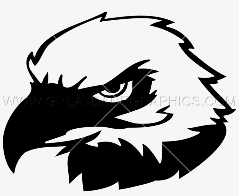 Eagle Head Black Beak Production Ready Artwork For - Silhouette Eagle Head, transparent png download