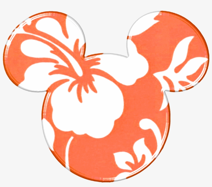 Mickey Heads Hawaiian Style - Hawaiian Mickey Mouse Head, transparent png download