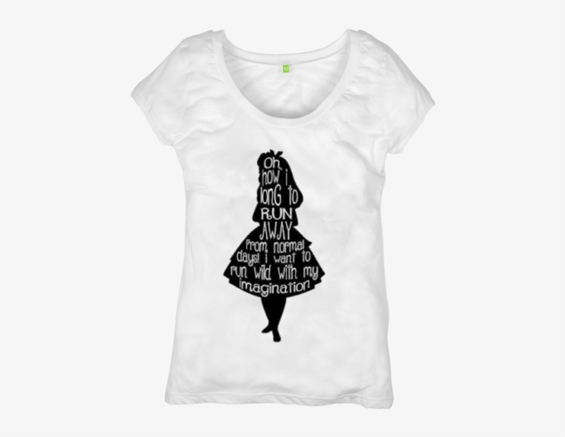 Alice In Wonderland Disney Silhouette T-shirt - Alice In Wonderland Quote Iphone, transparent png download