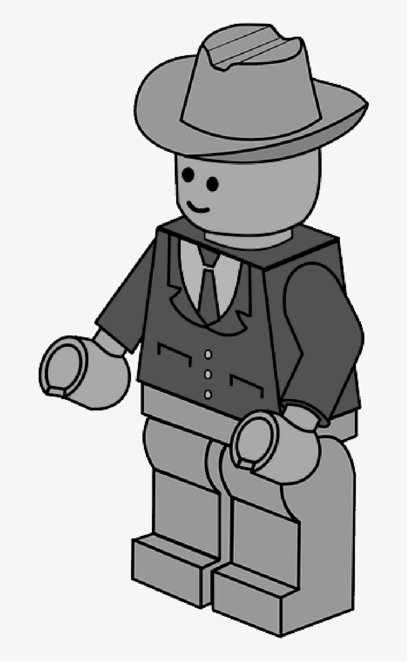 Graphic Black And White Stock Businessman Clipart Busines - Lego Clipart, transparent png download