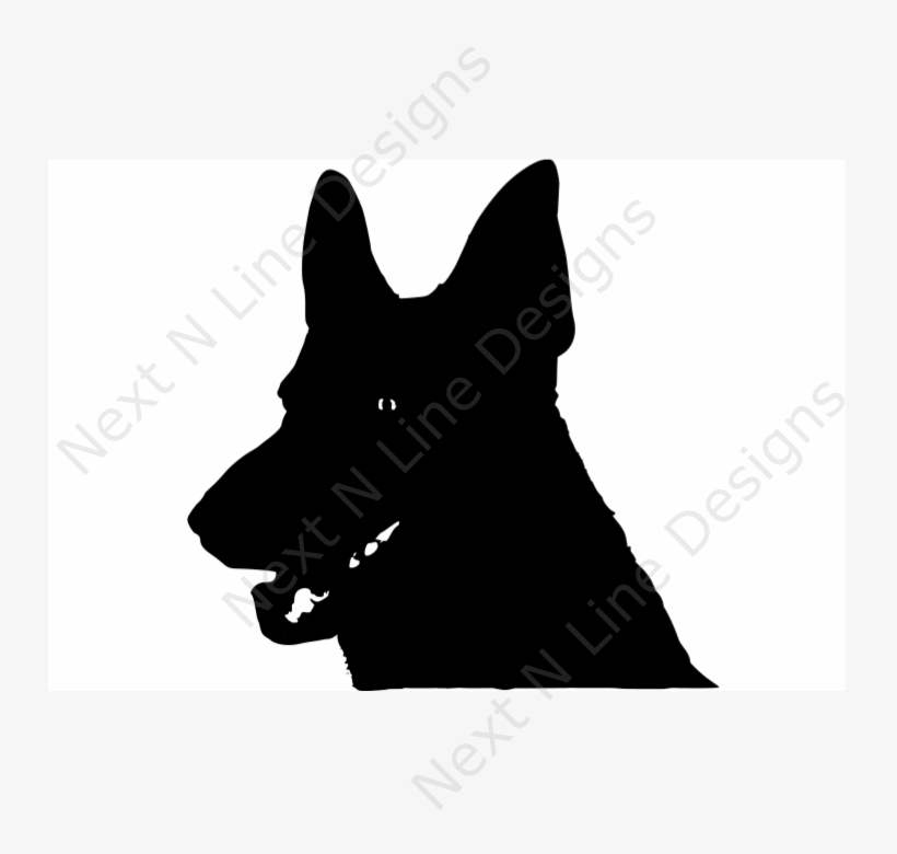 German Shepherd Face Decal - German Shepherd Dog, transparent png download