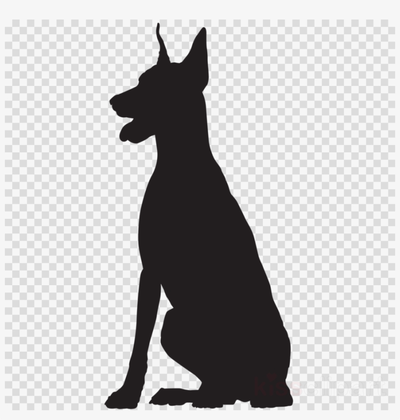Download Doberman Silhouette Png Clipart Dobermann - Silhouette Cartoon Disney, transparent png download