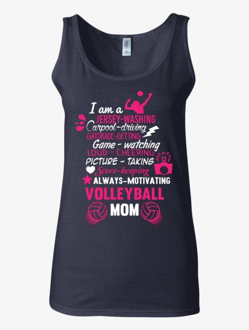 I Am A Volleyball Mom Ladies' Softstyle Fitted Tank - Rhinestone Bridesmaid Tank Top Bling Bridemaid Shirt, transparent png download